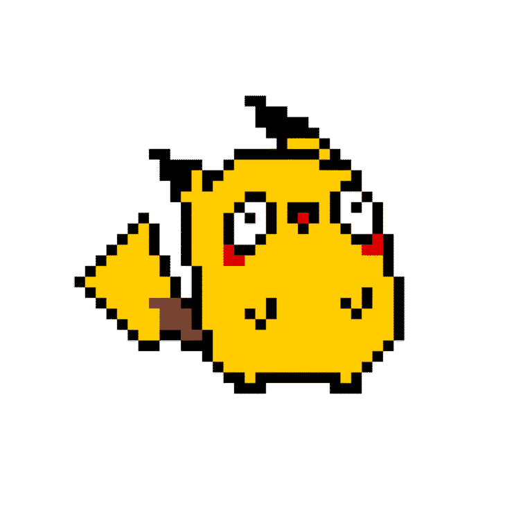 Pikachu retrasao – Pokemon Pärlplatta Mönster