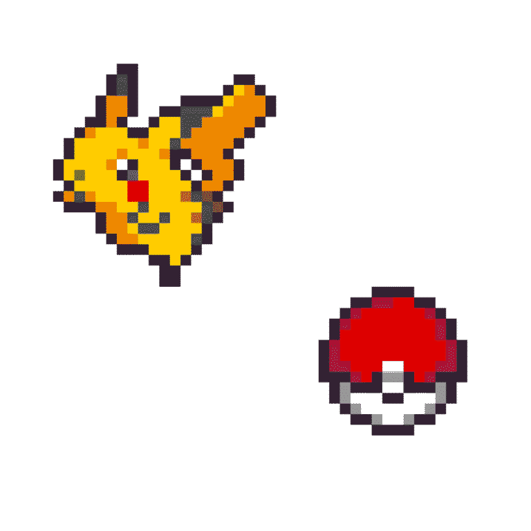 Pikachu Standee + Base – Pokemon Pärlplatta Mönster