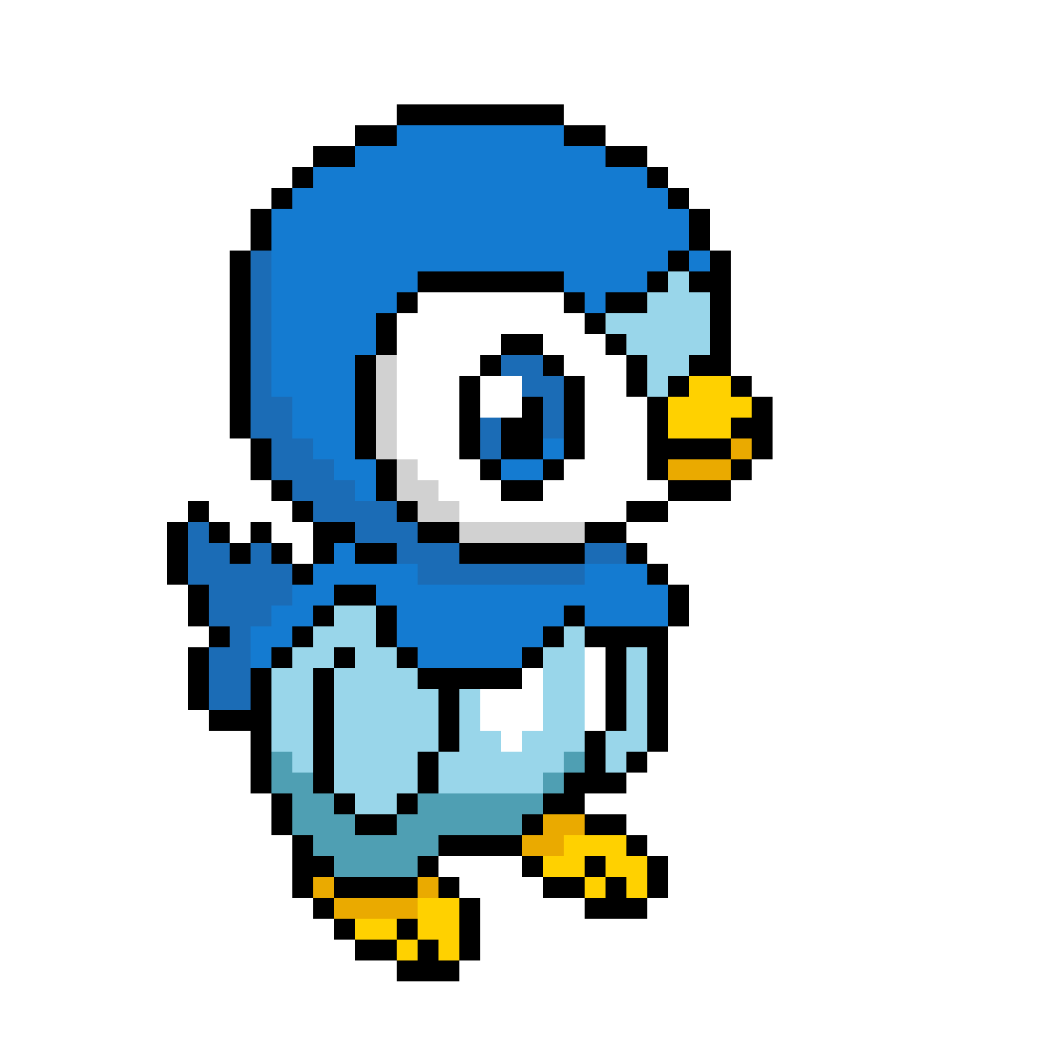 Pärlplatta mönster för Piplup - Pokémon