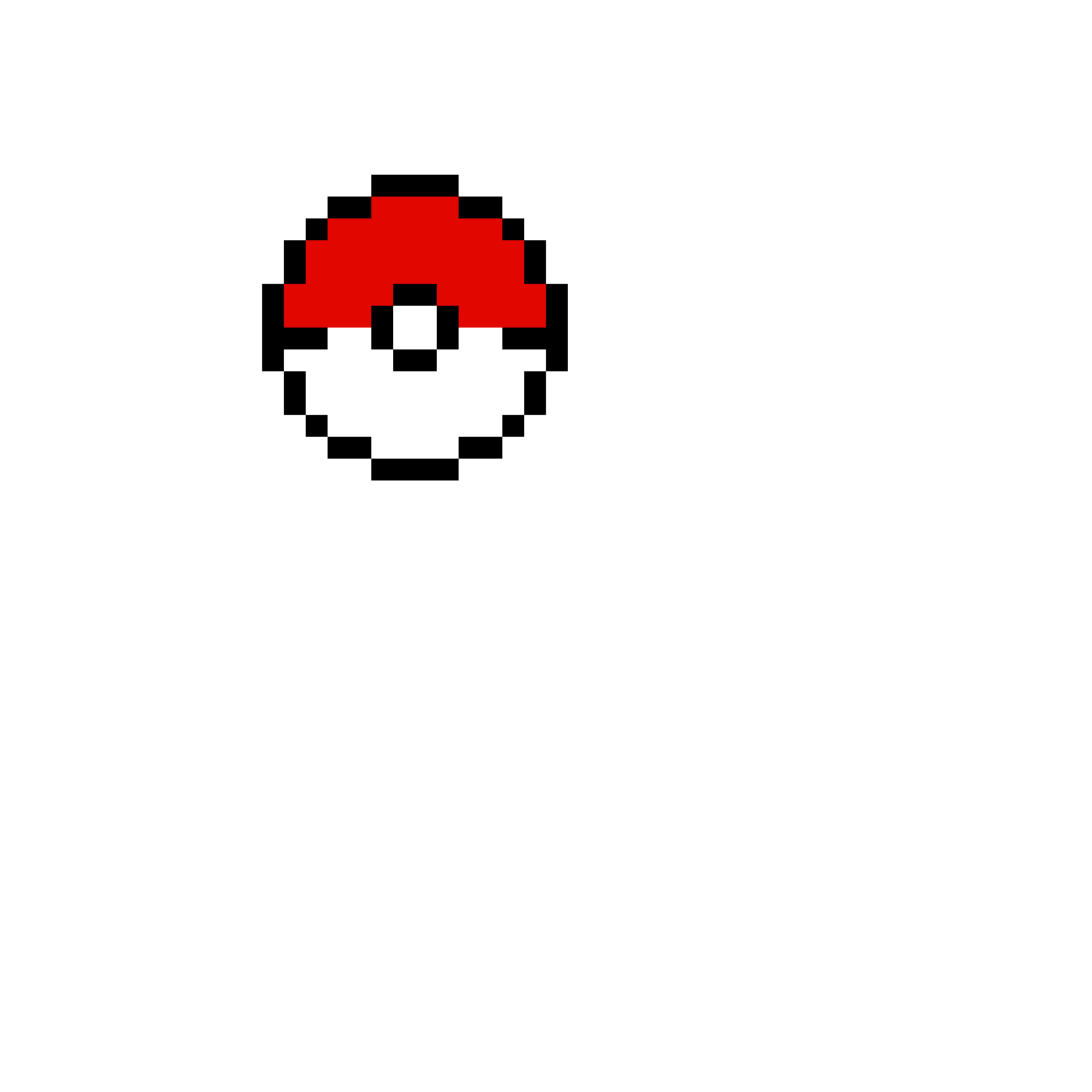 Pärlplatta mönster för Pokeball