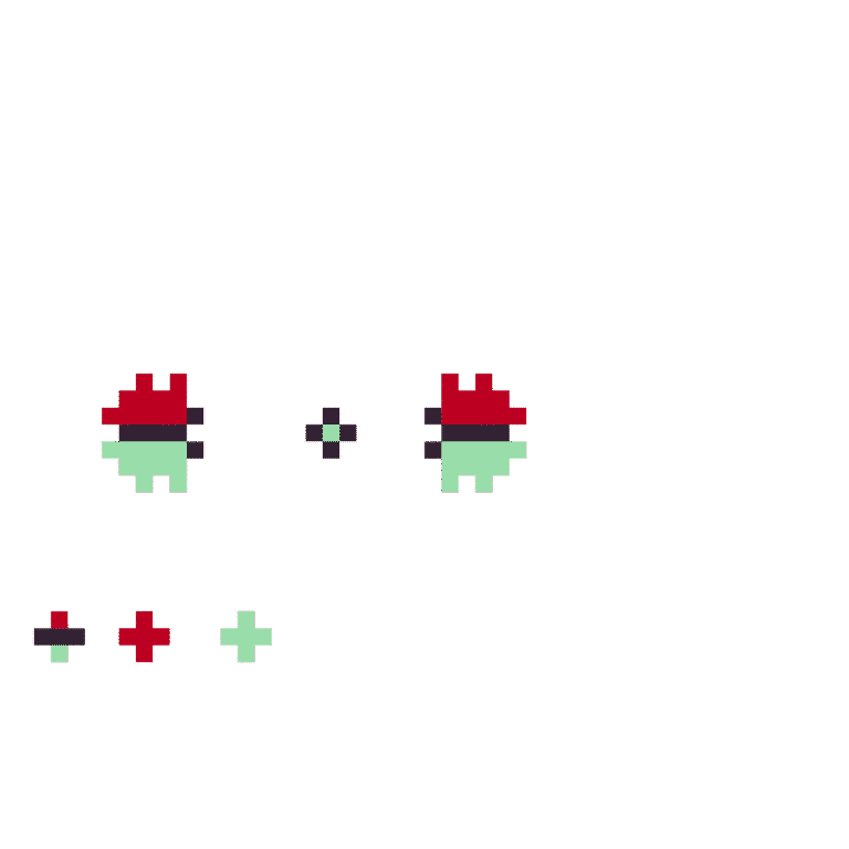pokeball (celeste = vit) – Pokemon Pärlplatta Mönster