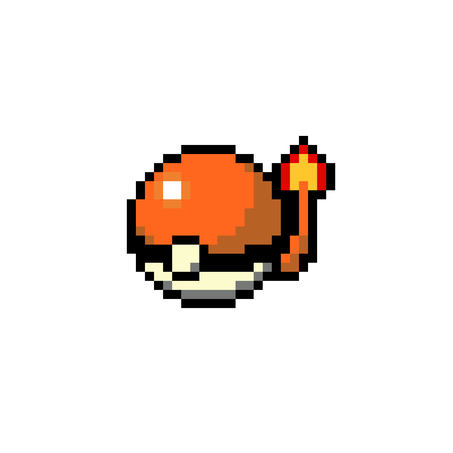 Pärlplatta mönster för Pokeball (charmander)