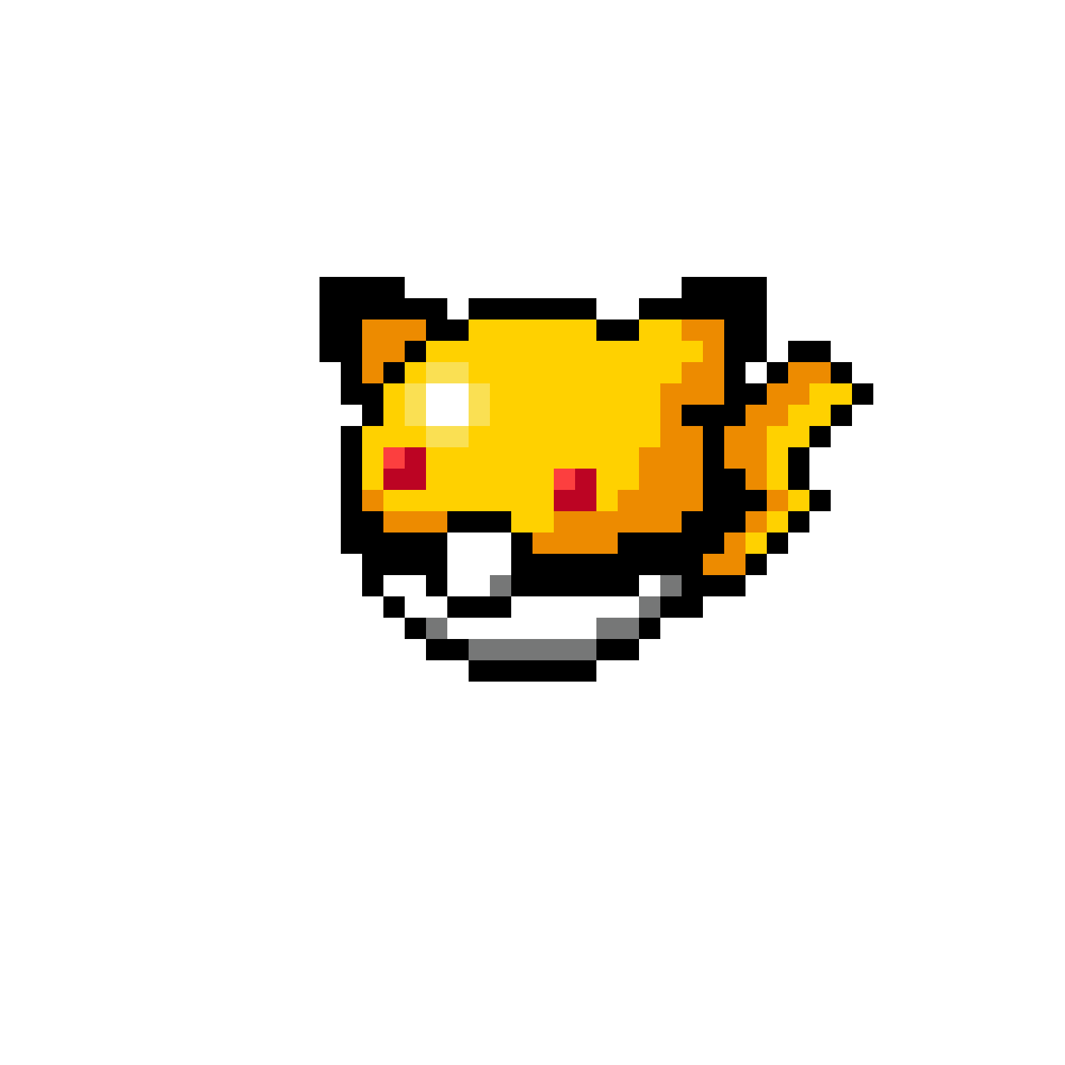 Pärlplatta mönster för Pokeball (Pikachu)