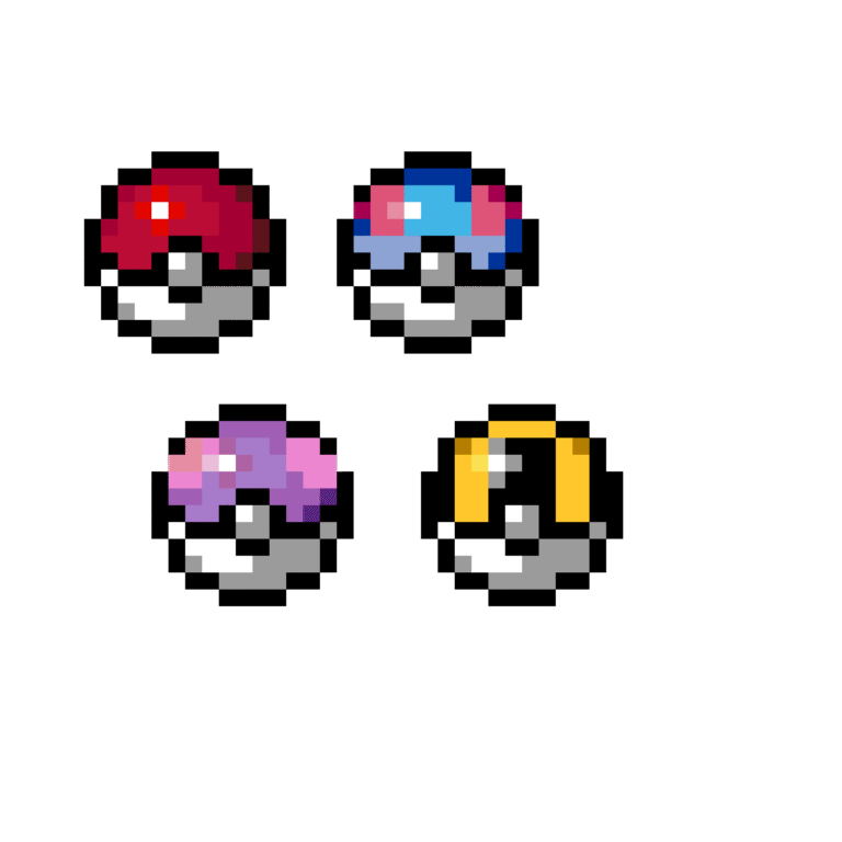 pokeballs – Pokemon Pärlplatta Mönster
