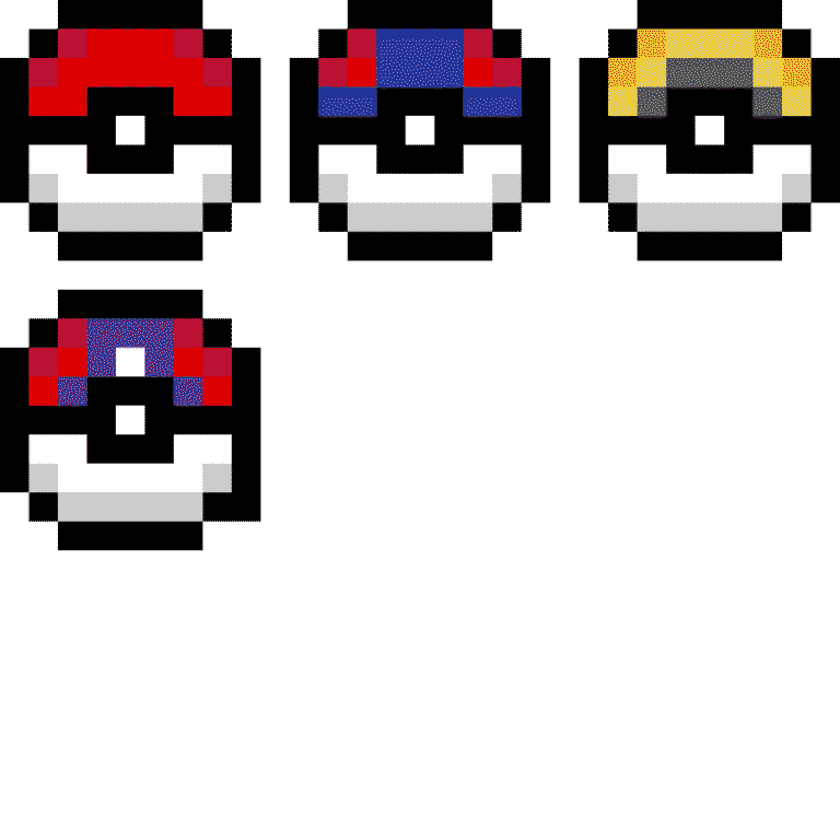 Pokebolas – Pokemon Pärlplatta Mönster