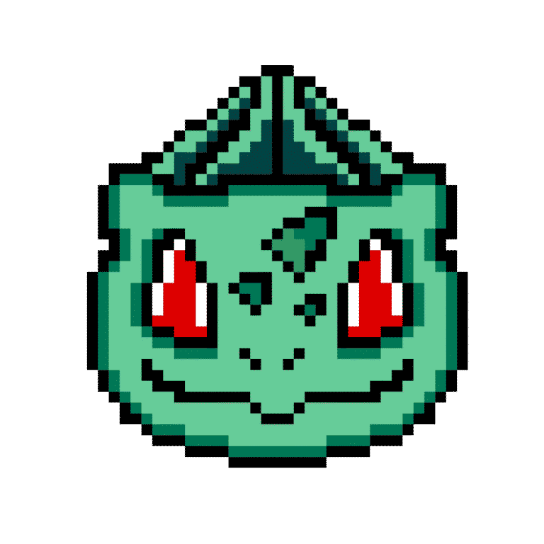 Pokémon – Bulbasaur – Pokemon Pärlplatta Mönster