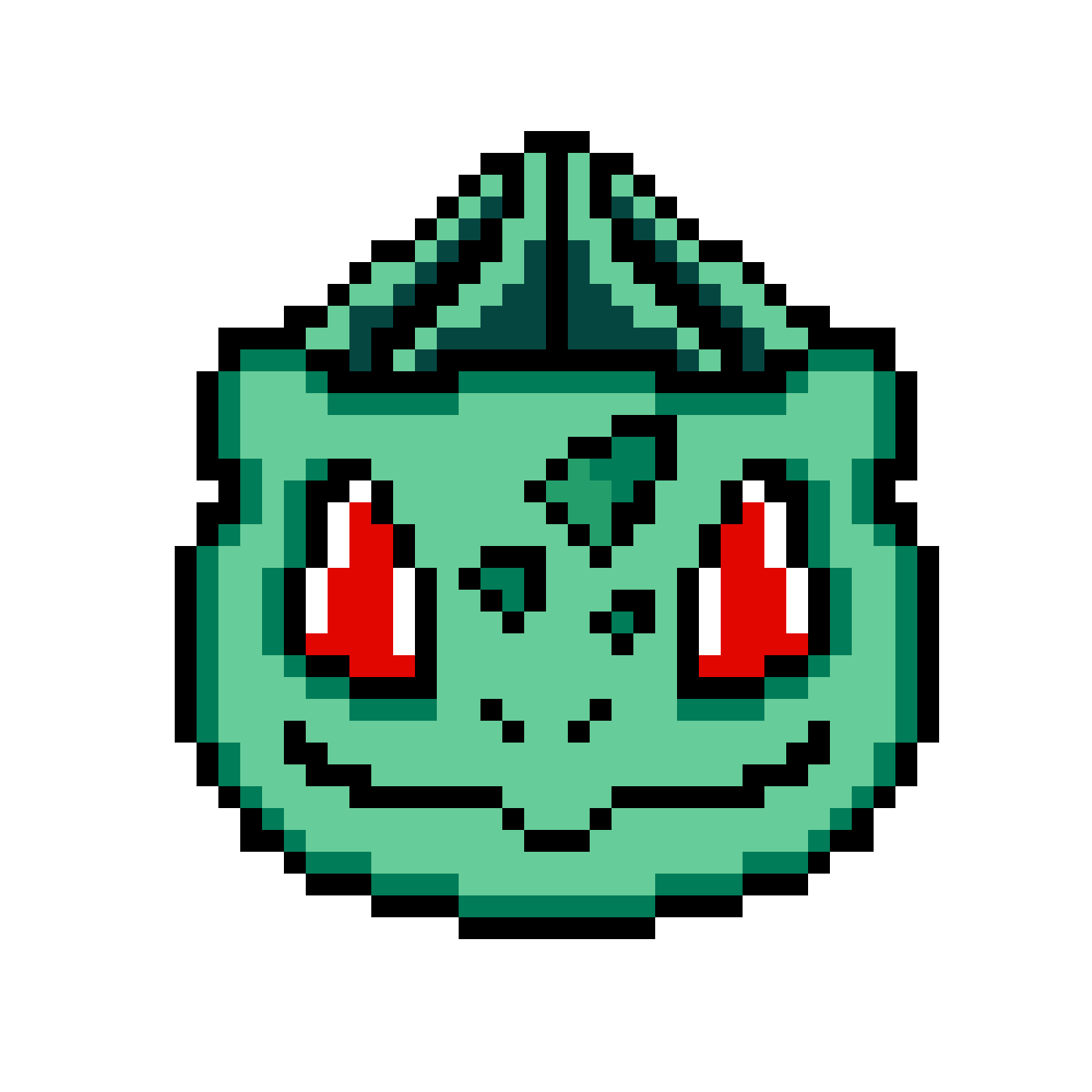 Pärlplatta mönster för Pokémon - Bulbasaur