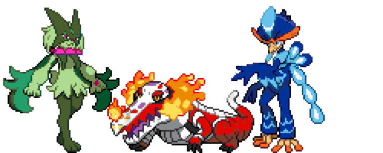 Evolverade Startpokémon 9:e Generationen – Pokemon Pärlplatta Mönster