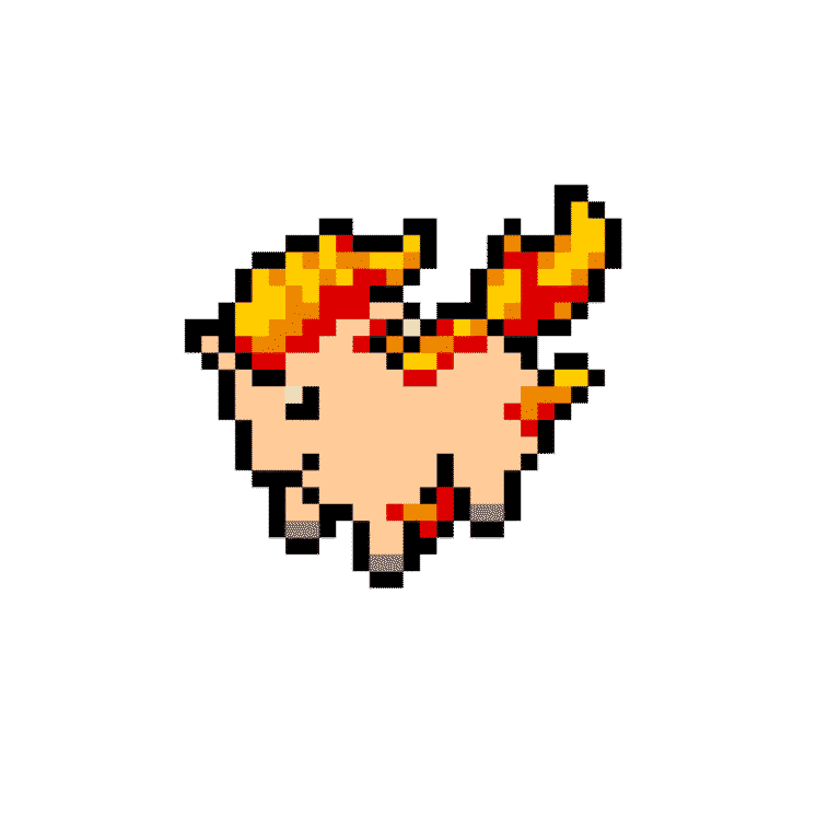 Ponyta – Pokemon Pärlplatta Mönster