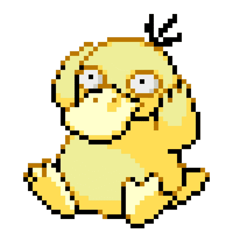 Psyduck – Pokemon Pärlplatta Mönster