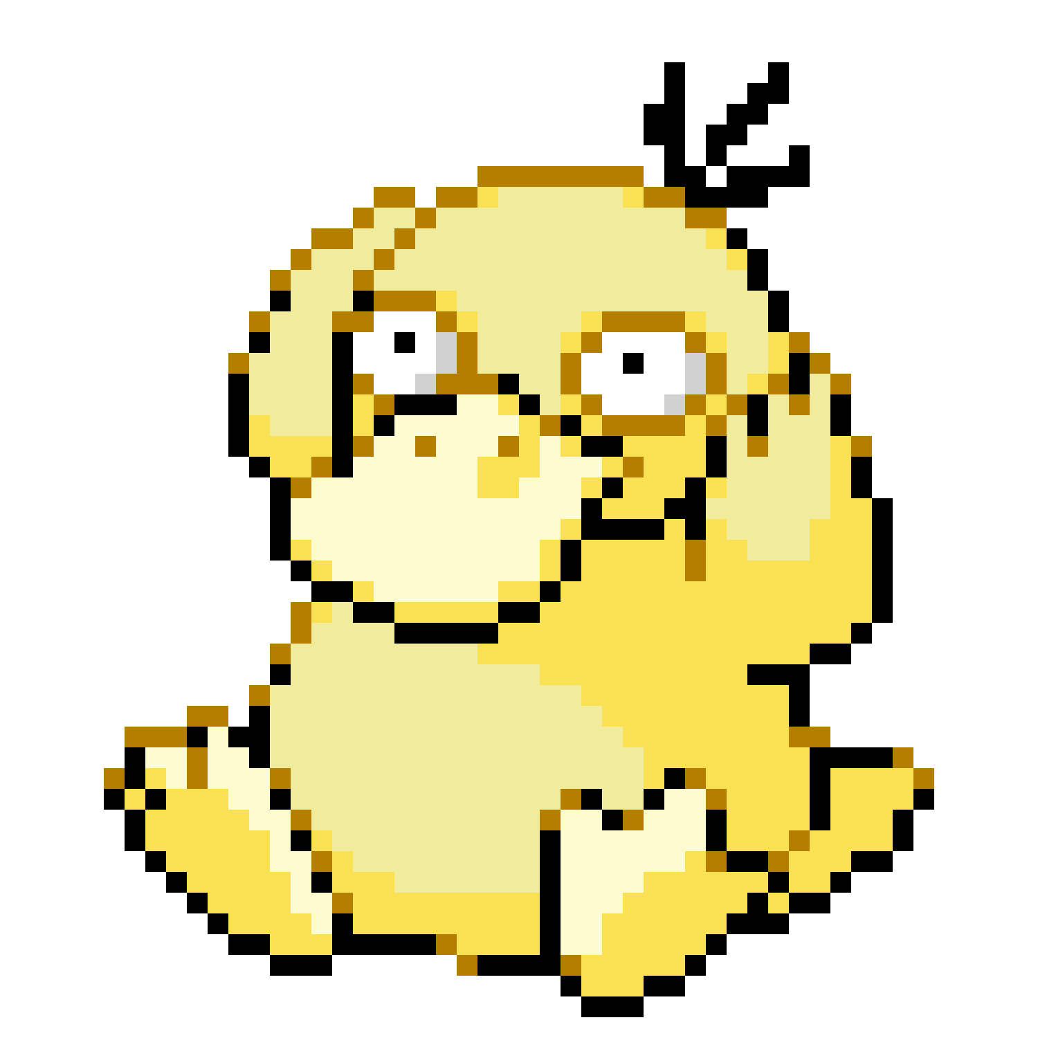 Pärlplatta mönster för Psyduck
