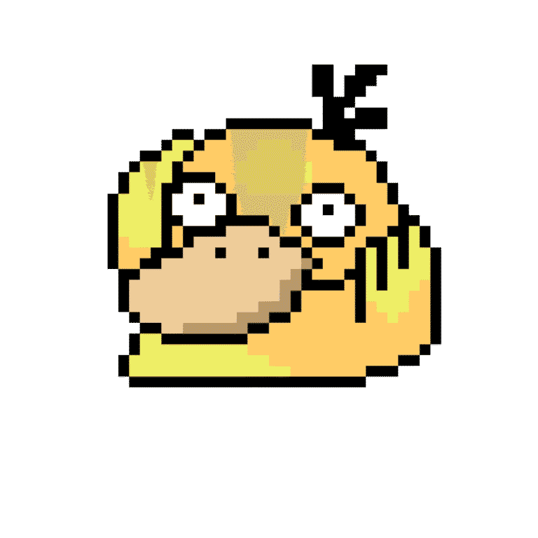 Psyduck – Pokémon – Pokemon Pärlplatta Mönster