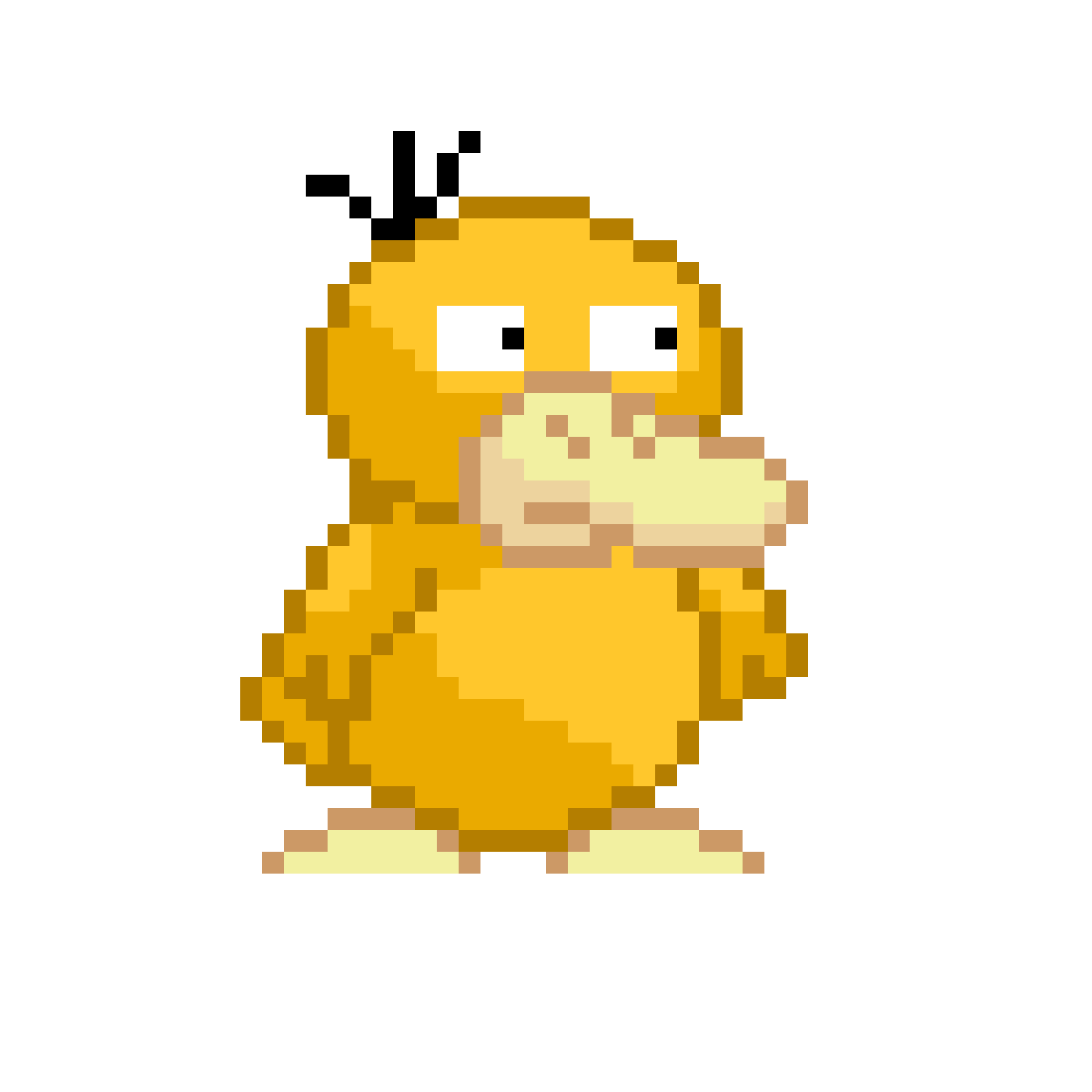 Pärlplatta mönster för psyduck, the pokemon locos. DAVUUWART