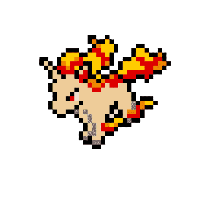 Rapidash – Pokemon Pärlplatta Mönster