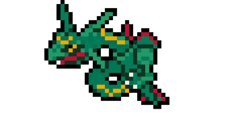 rayquaza – Pokemon Pärlplatta Mönster