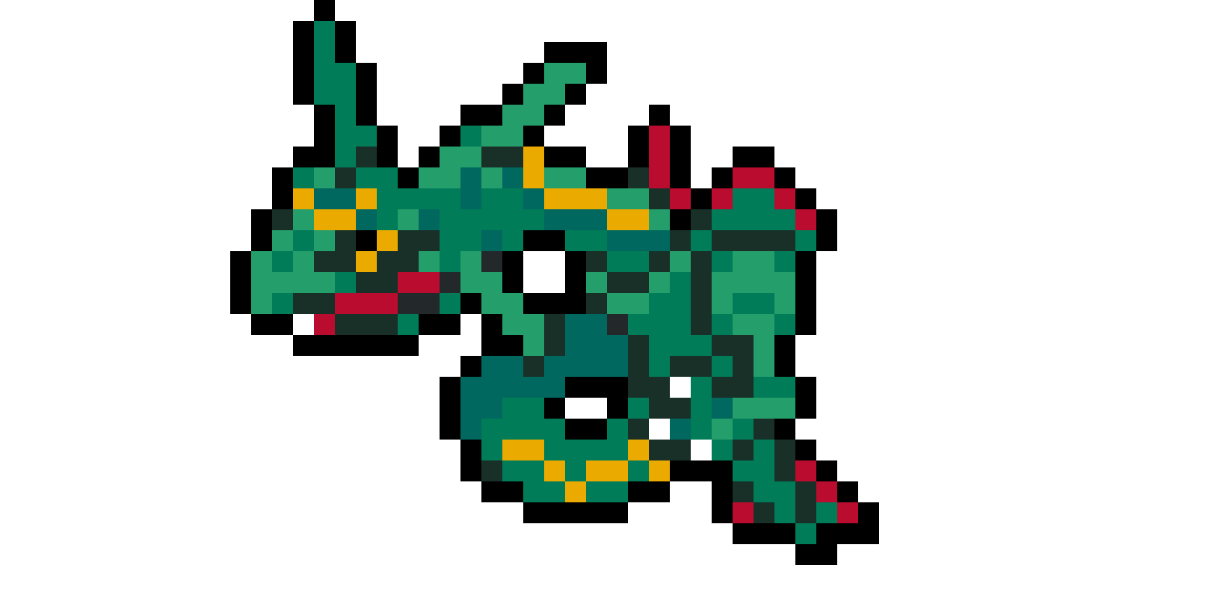 Pärlplatta mönster för rayquaza