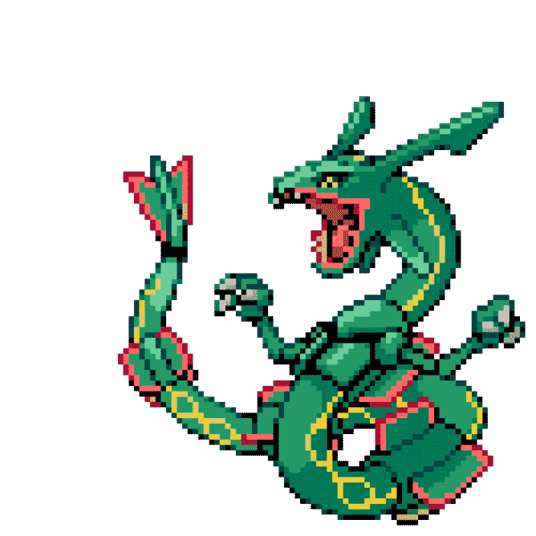 Rayquaza G – Pokemon Pärlplatta Mönster
