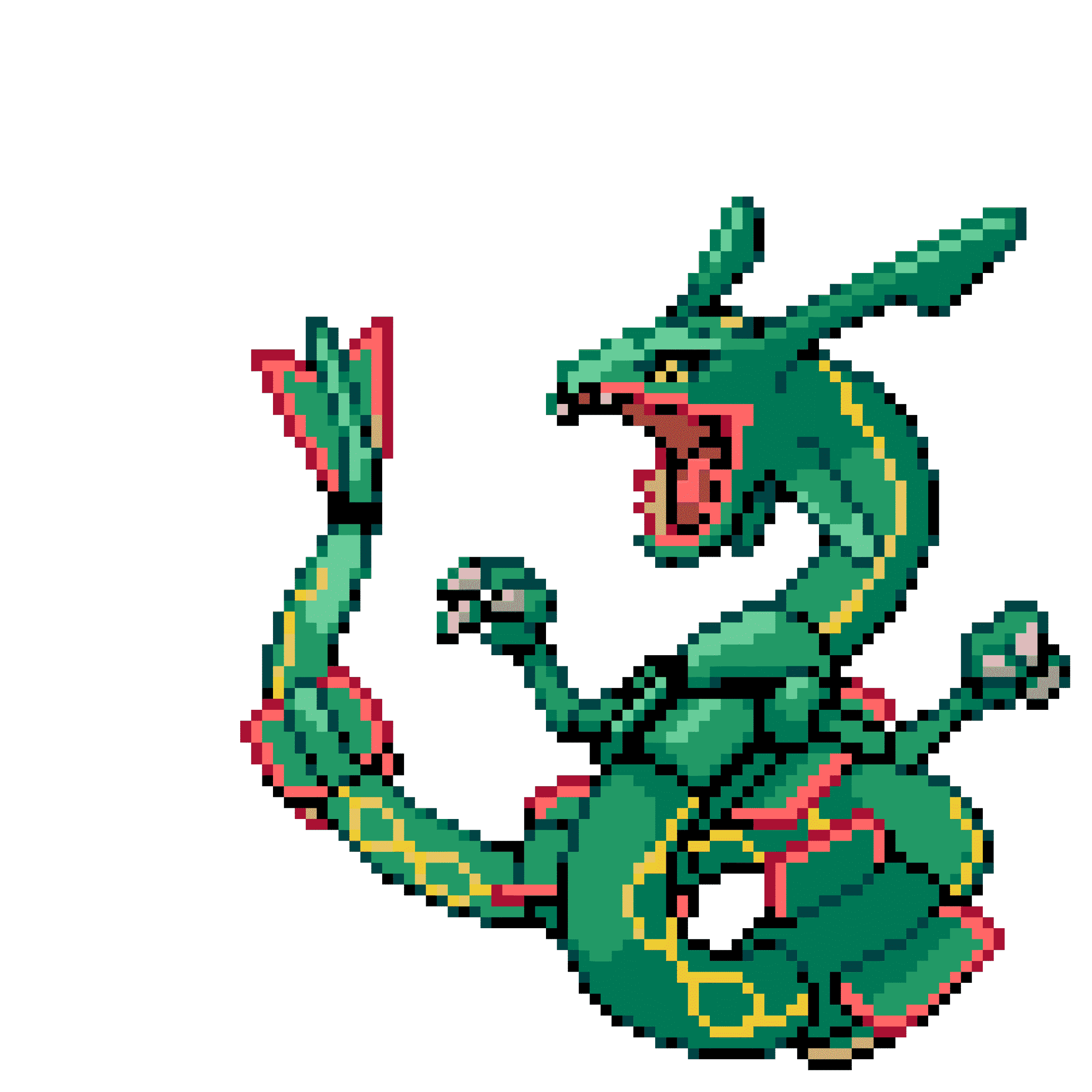 Pärlplatta mönster för Rayquaza G