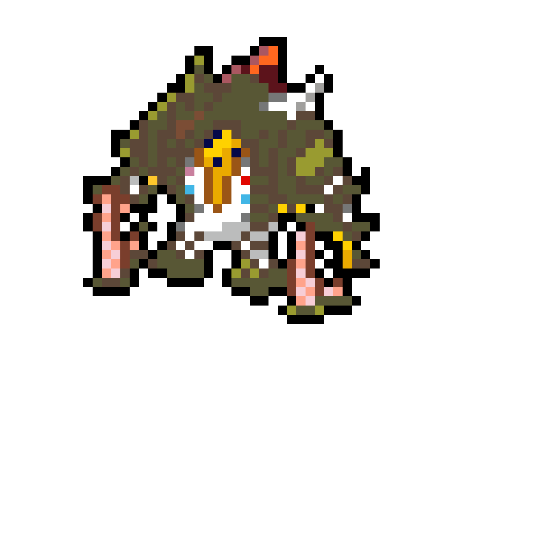 Pärlplatta mönster för Reigigigas forma origen (pokemon insurgence)