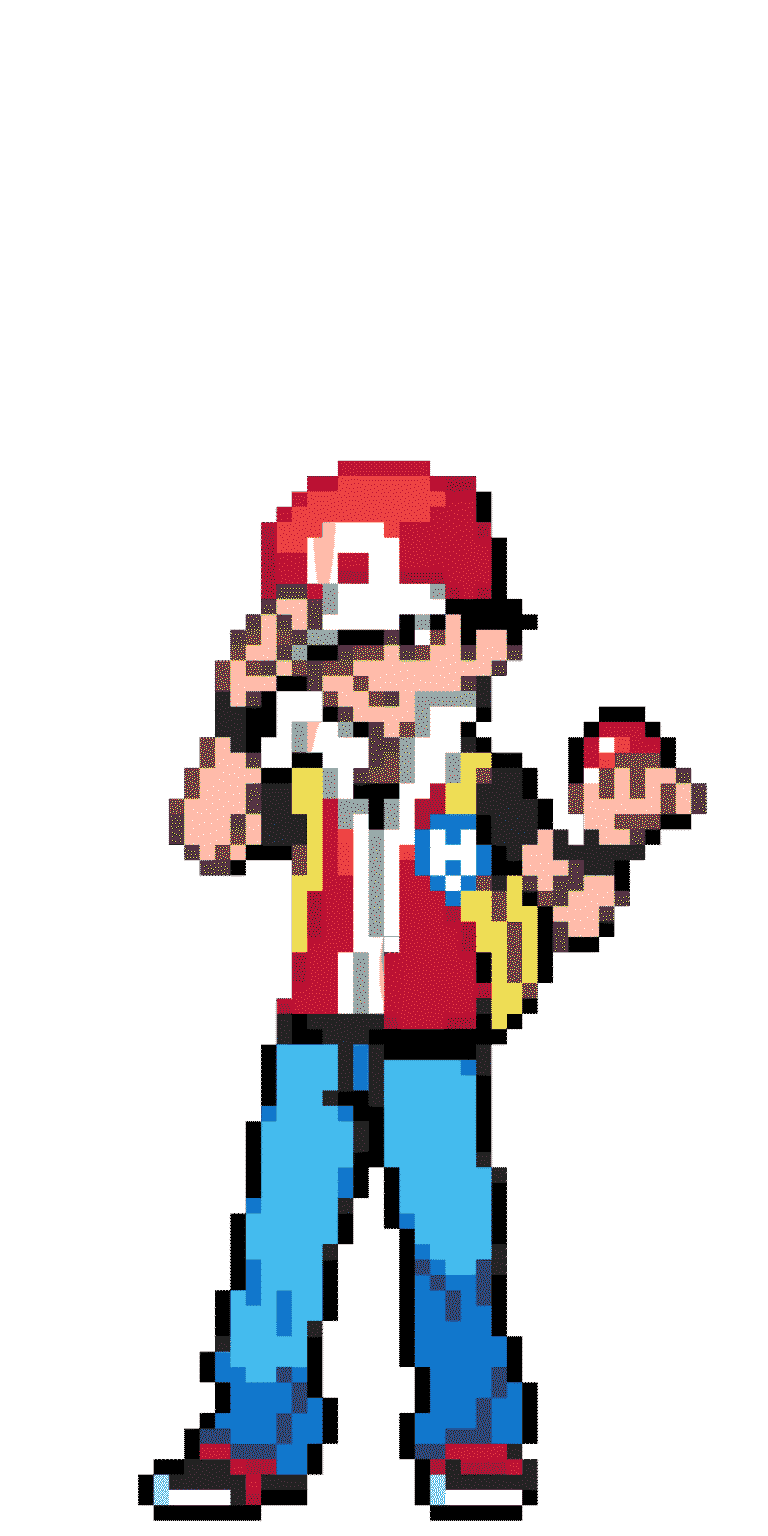 Röd Pokémon – Pokemon Pärlplatta Mönster