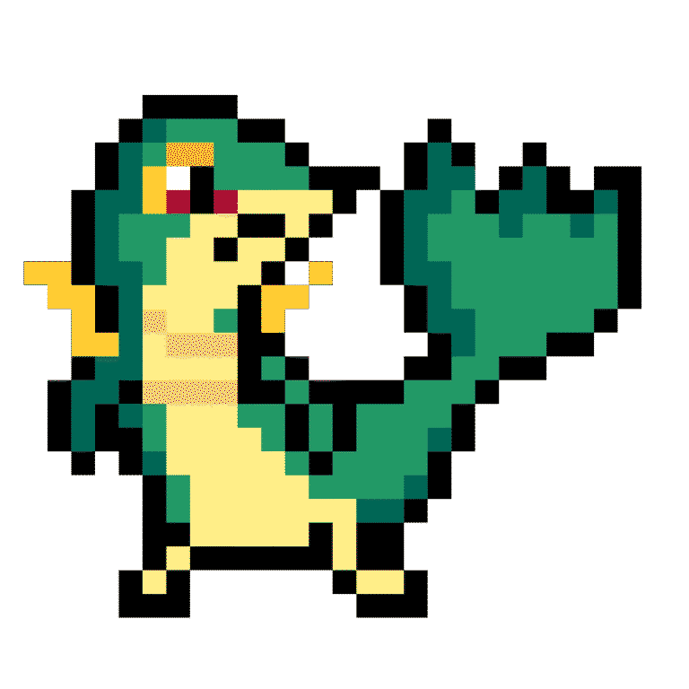 Snivy – Pokemon Pärlplatta Mönster