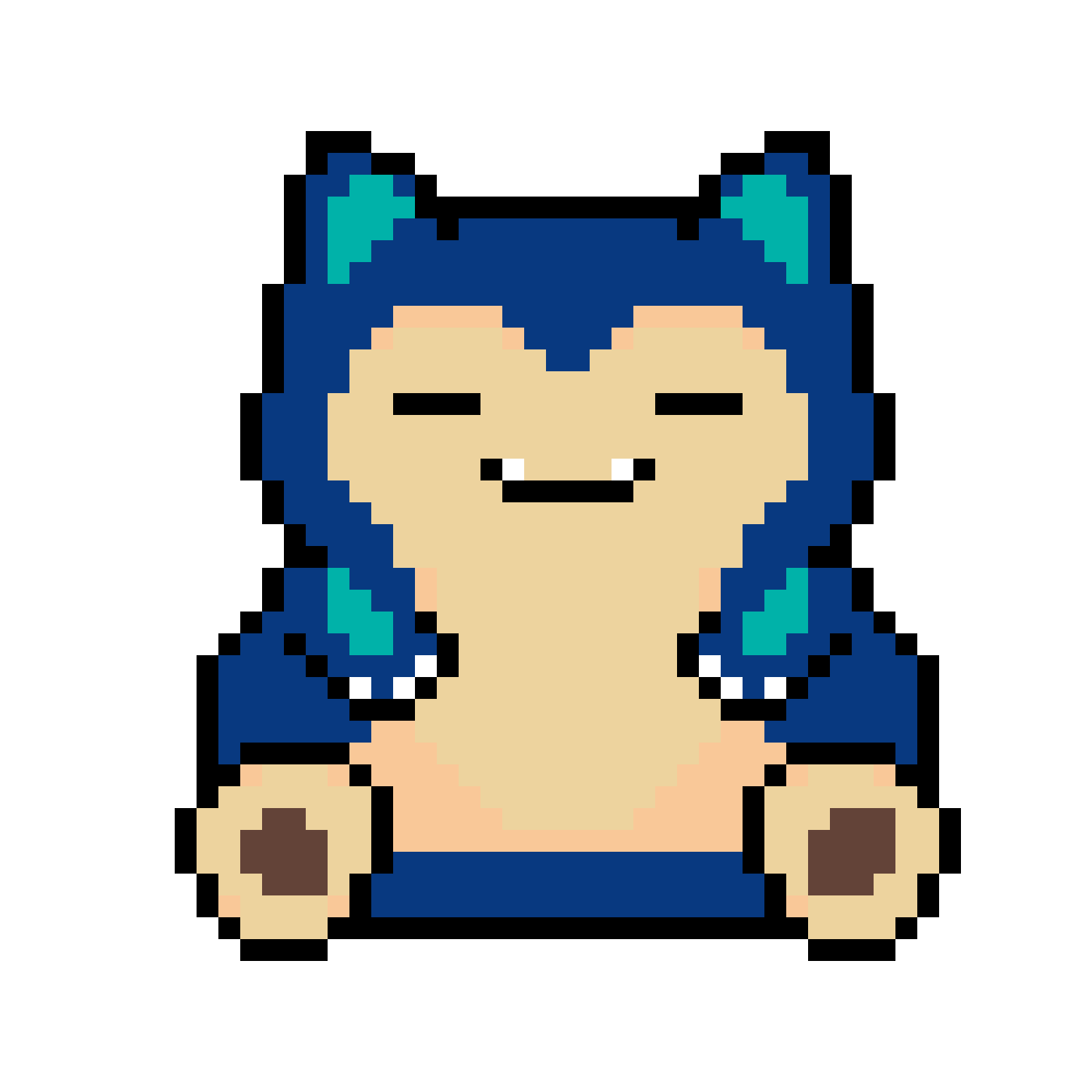 Pärlplatta mönster för Snorlax