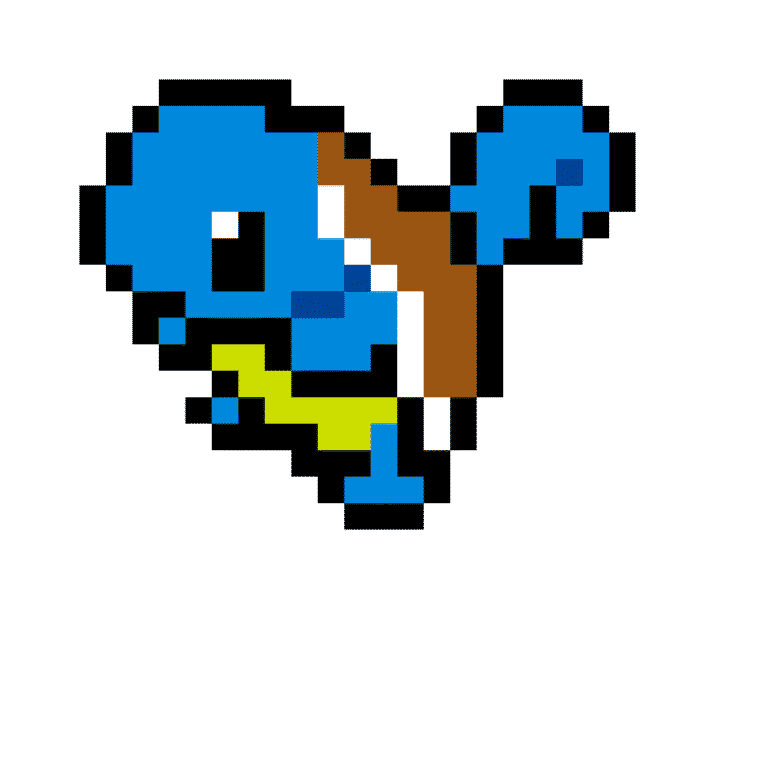 Squirtle – Pokemon Pärlplatta Mönster