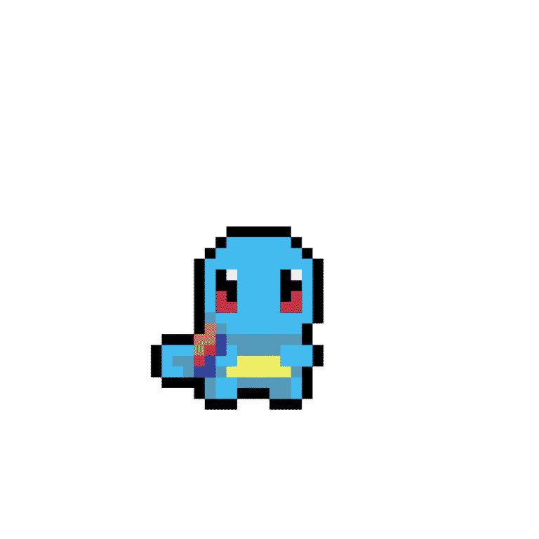 Squirtle – Pokemon Pärlplatta Mönster