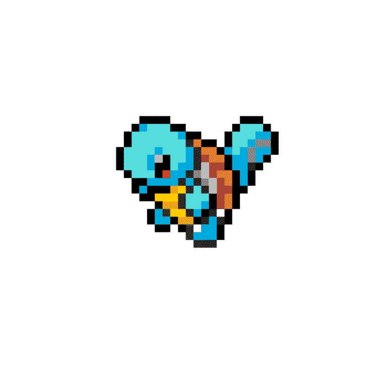 Squirtle – Pokemon Pärlplatta Mönster