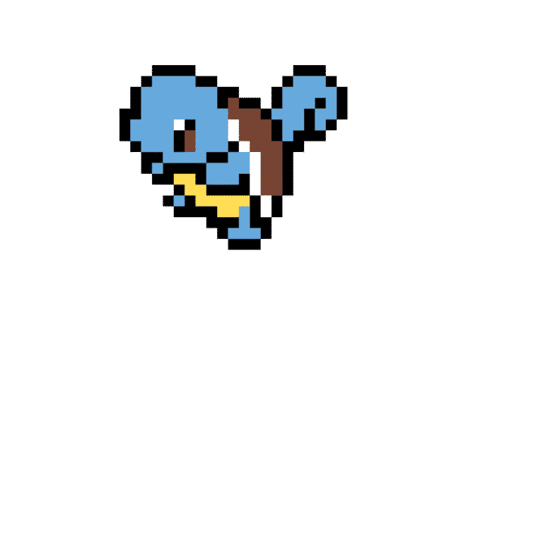 Squirtle – Pokemon Pärlplatta Mönster