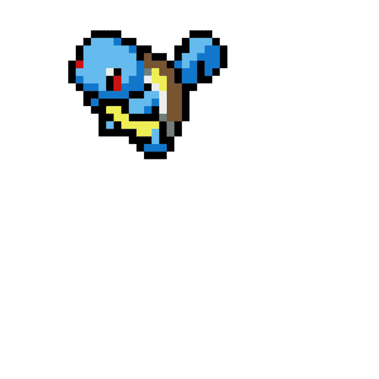 Squirtle – Pokemon Pärlplatta Mönster