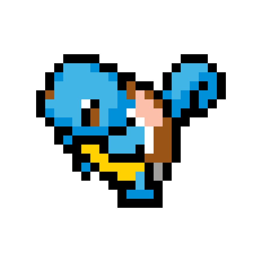 Pärlplatta mönster för Squirtle