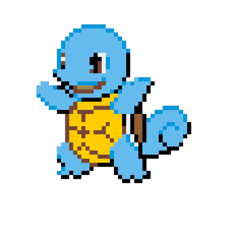 Squirtle – Pokemon Pärlplatta Mönster