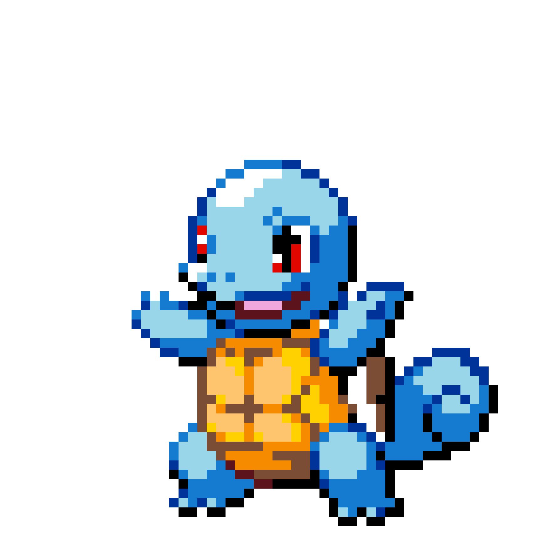 Pärlplatta mönster för Squirtle