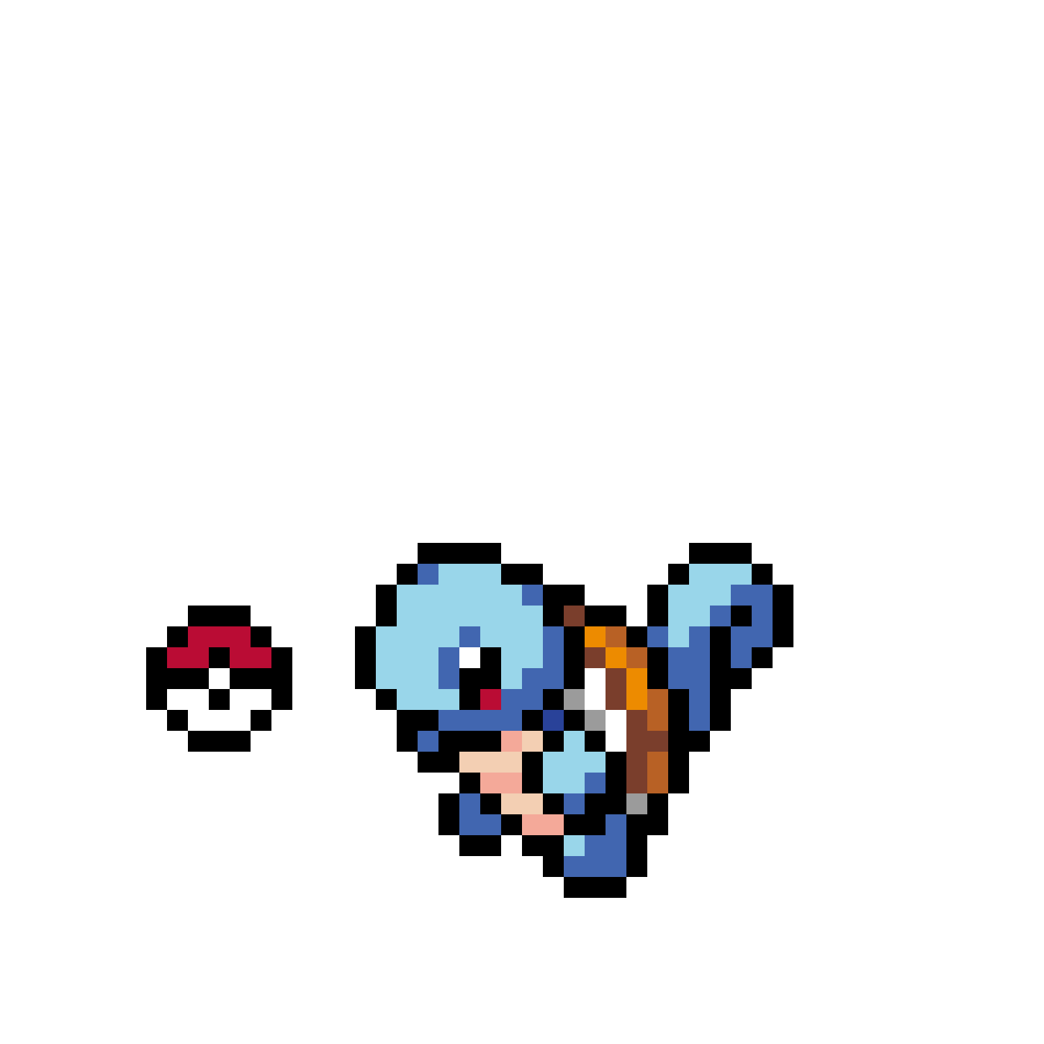 Pärlplatta mönster för Squirtle llavero