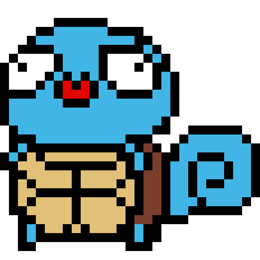 Pärlplatta mönster för Squirtle retrasao