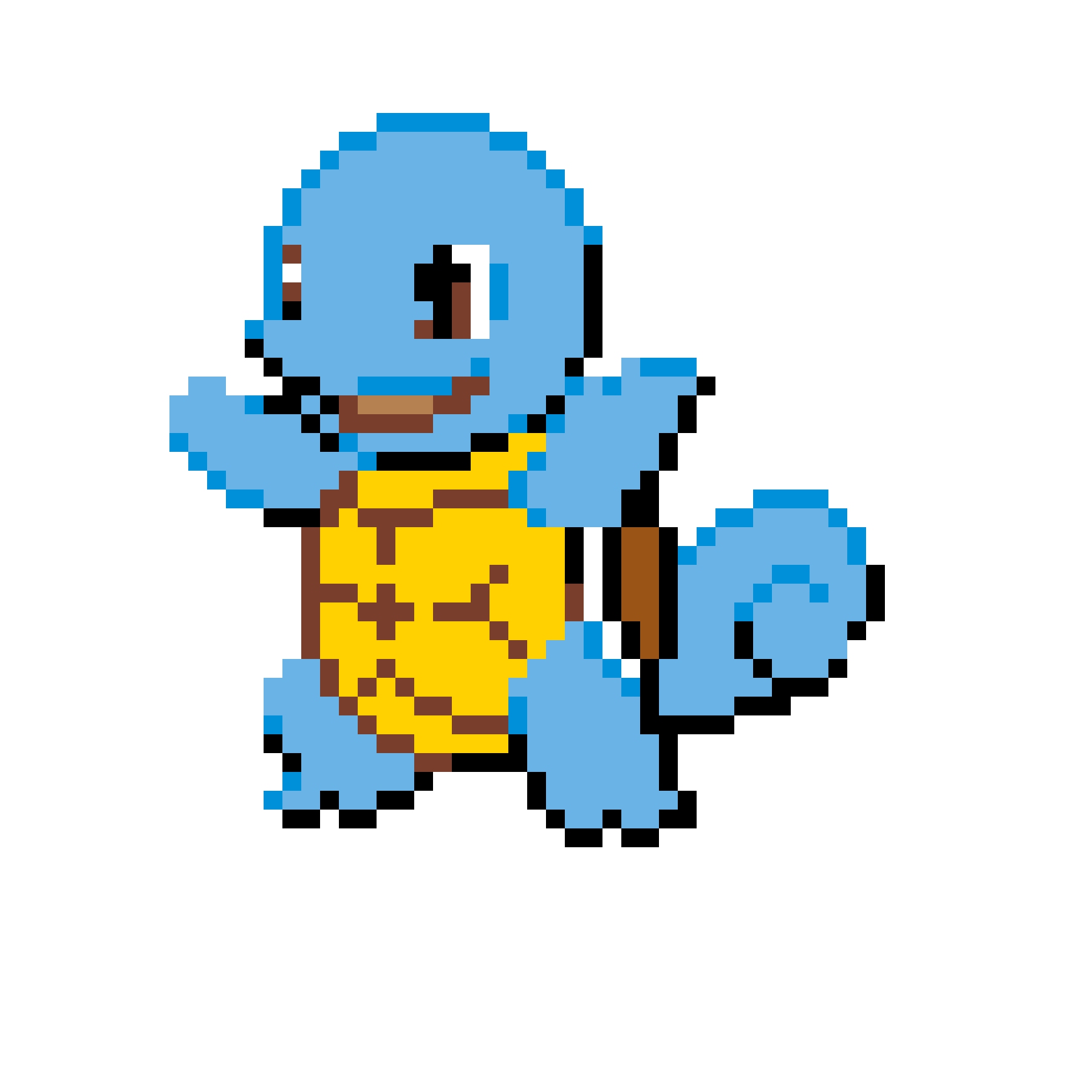 Pärlplatta mönster för Squirtle