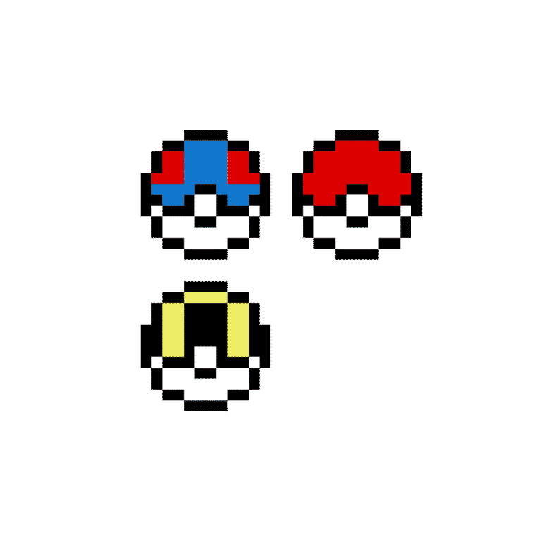 super boll – Pokemon Pärlplatta Mönster