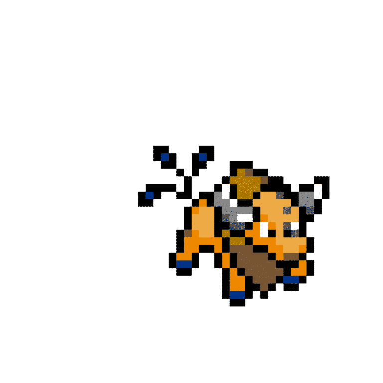 Tauros pkdx – Pokemon Pärlplatta Mönster