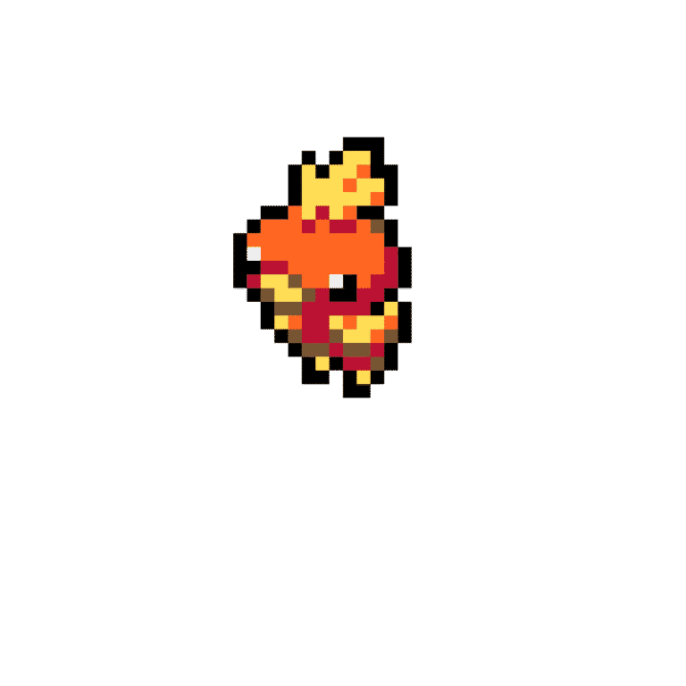 Torchic (grundfärger) – Pokemon Pärlplatta Mönster