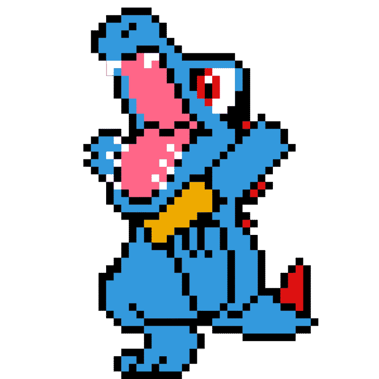 Totodile – Pokemon Pärlplatta Mönster