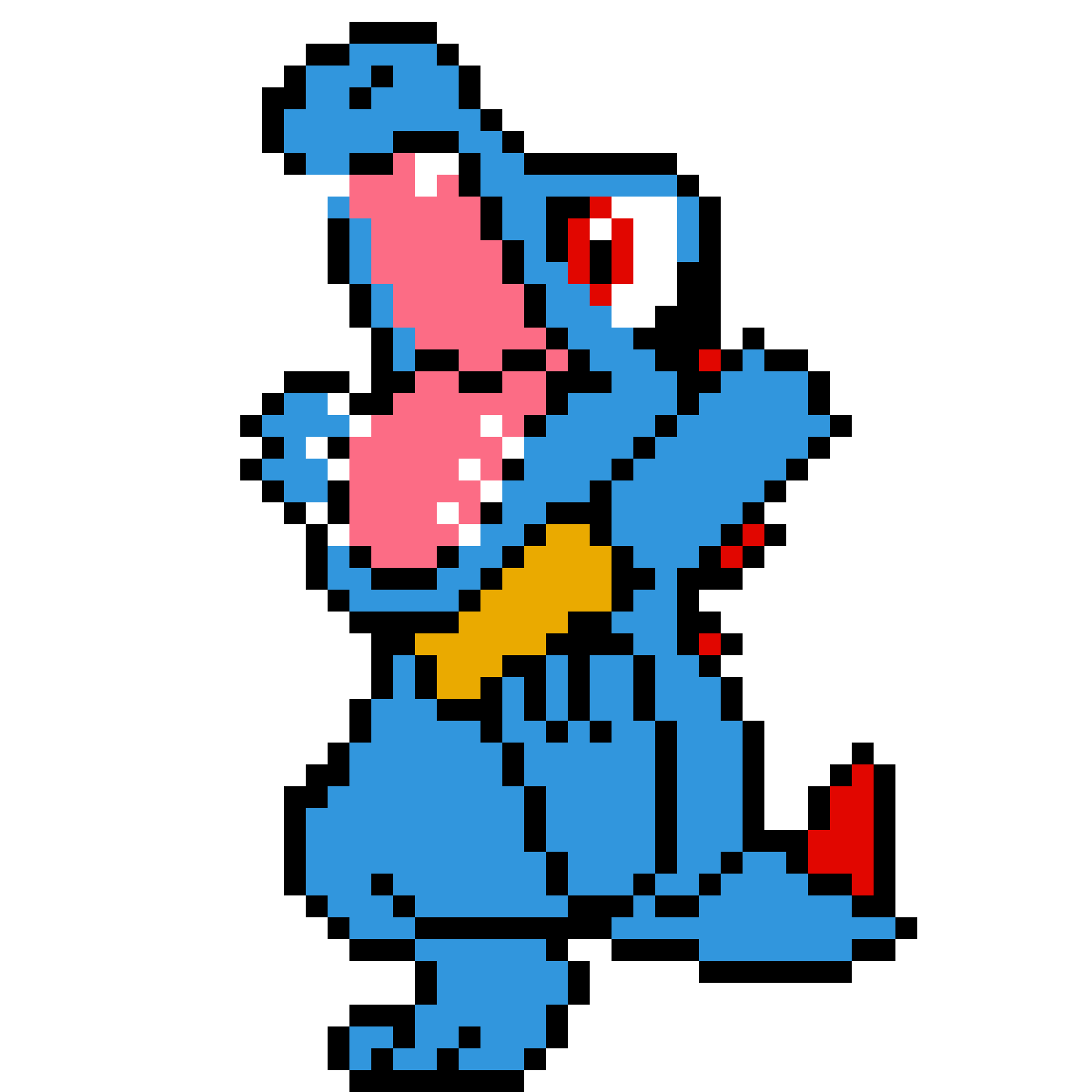 Pärlplatta mönster för Totodile