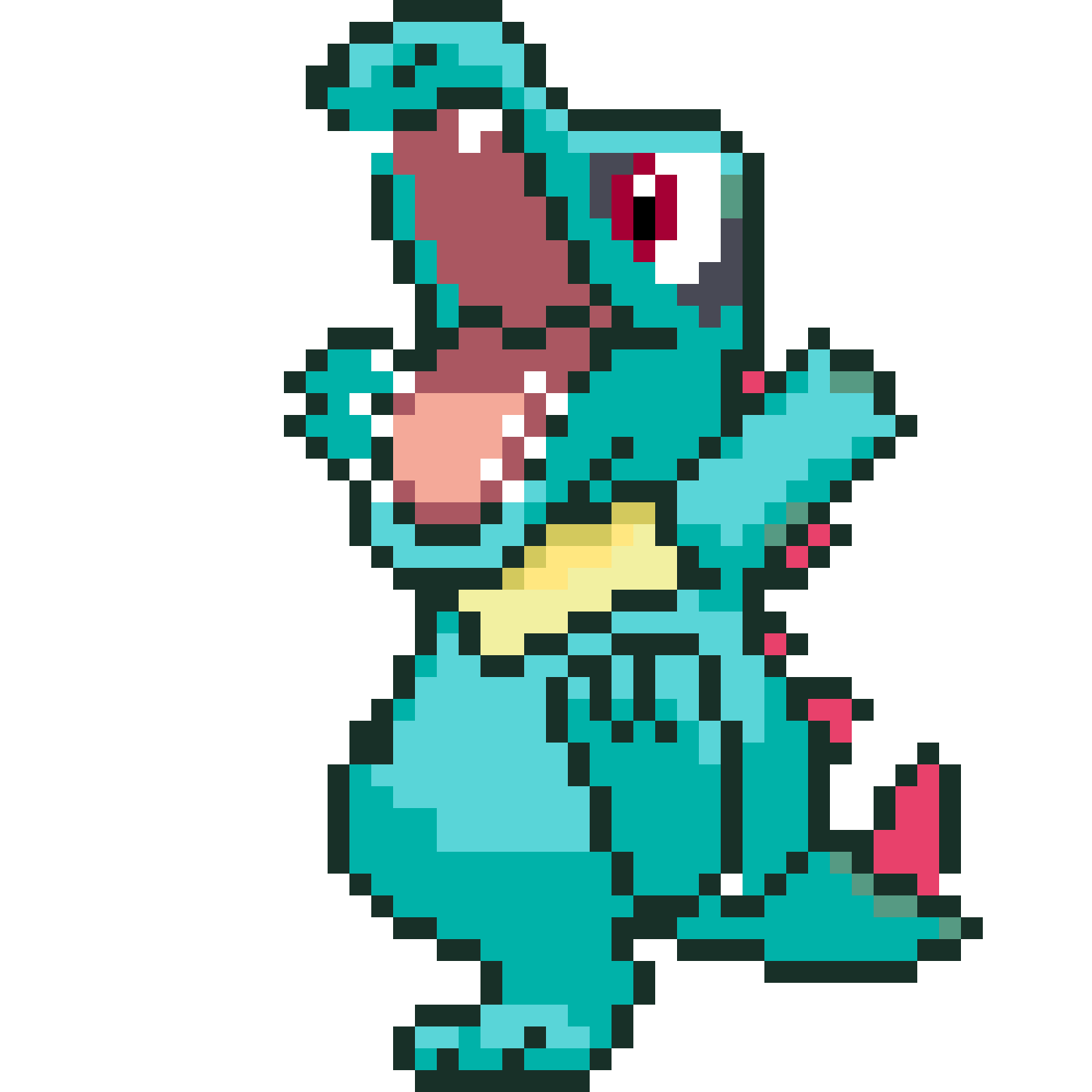Pärlplatta mönster för Totodile Pokémon