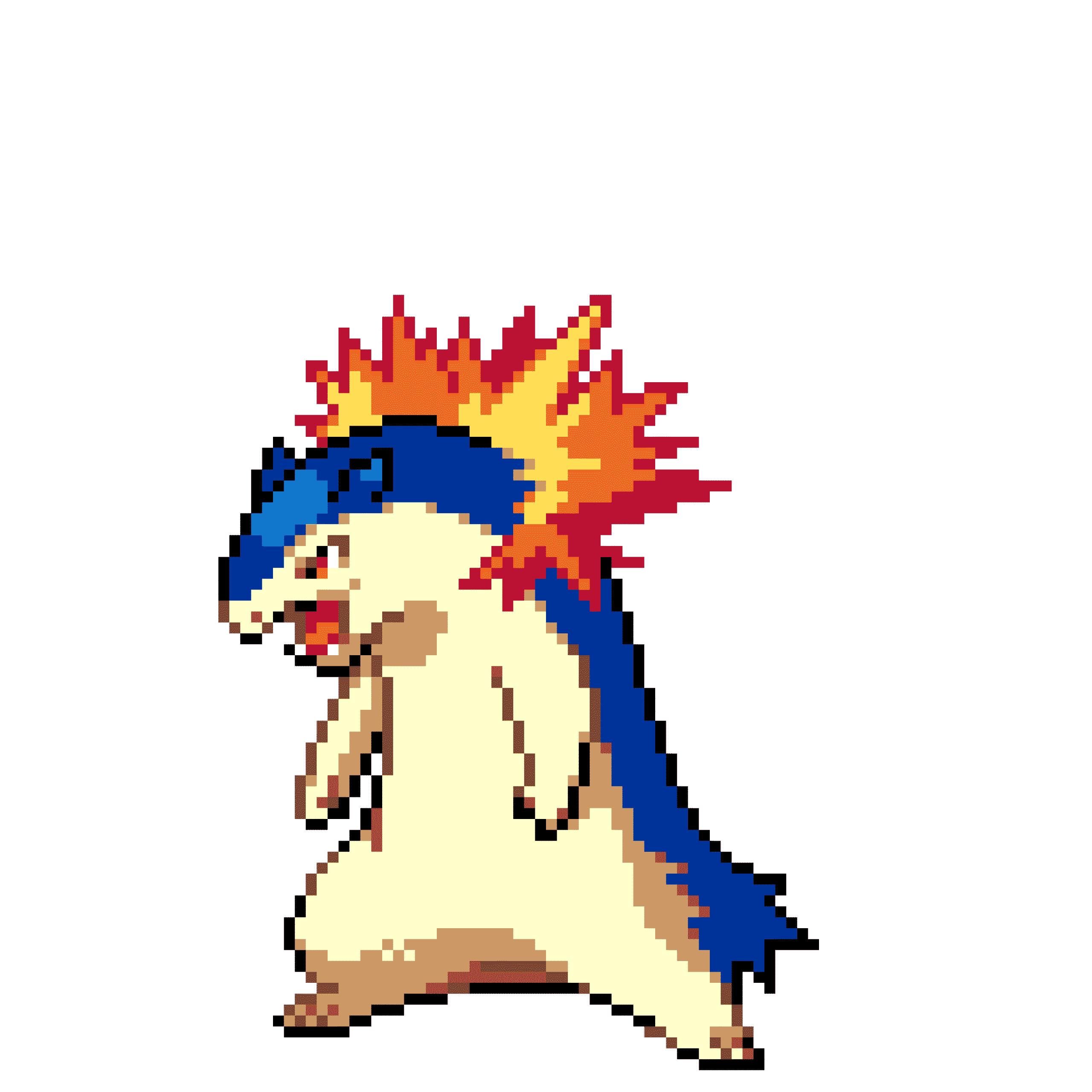 Pärlplatta mönster för Typhlosion