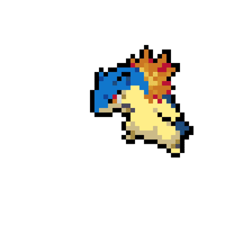 Typhlosion – Pokemon Pärlplatta Mönster
