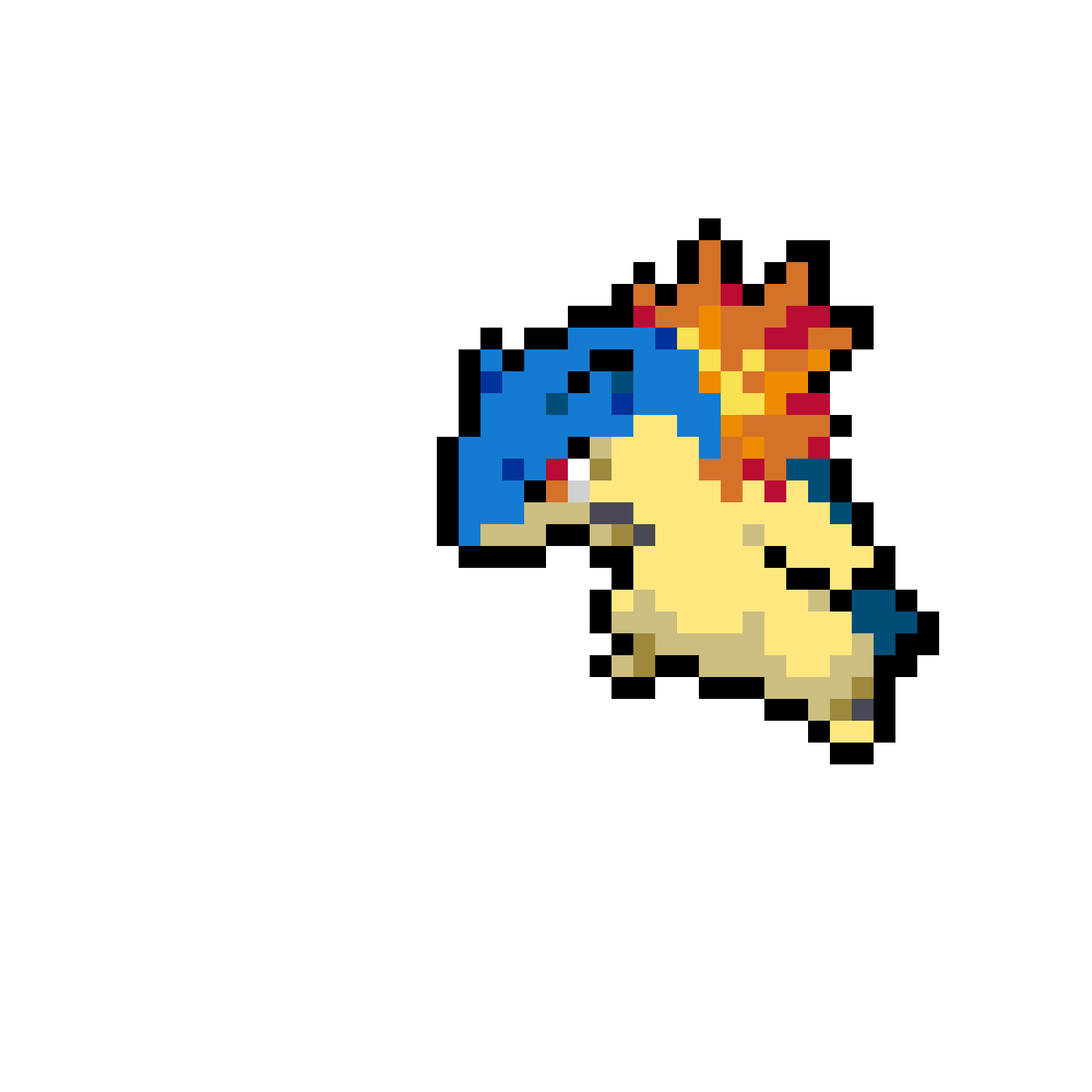 Pärlplatta mönster för Typhlosion