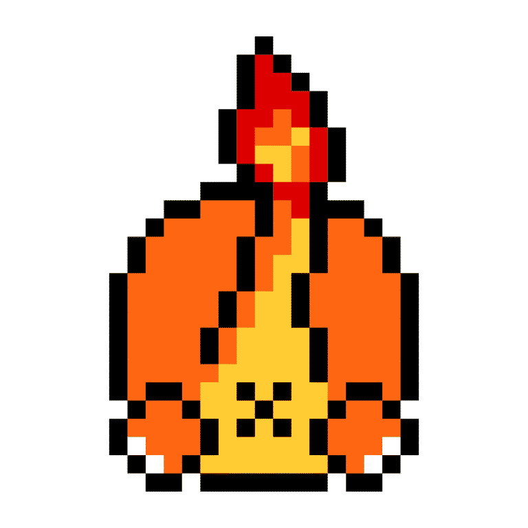UNDERLÄGG POKEMON 1 (CHARMANDER) – Pokemon Pärlplatta Mönster
