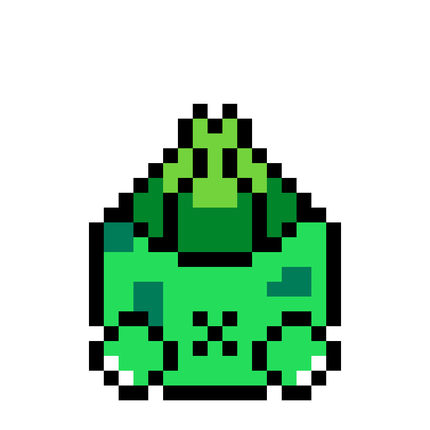 Pärlplatta mönster för UNDERLÄGG POKEMON 3 (BULBASAUR)