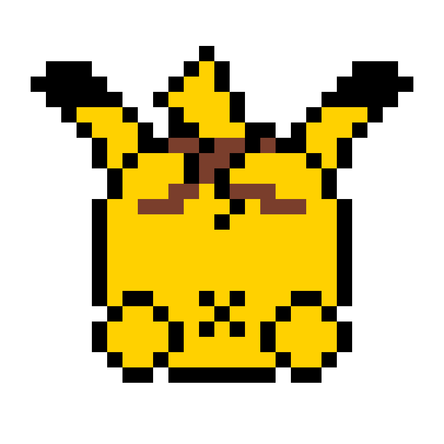Pärlplatta mönster för UNDERLÄGG POKEMON 4 (PIKACHU)