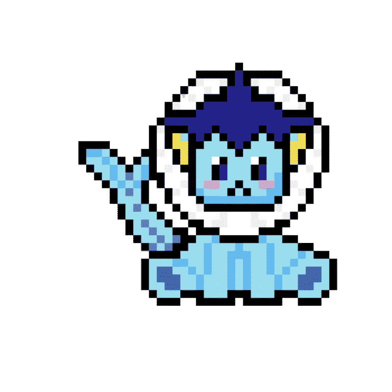 Vaporeon – Pokemon Pärlplatta Mönster